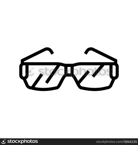 computer glasses line icon vector. computer glasses sign. isolated contour symbol black illustration. computer glasses line icon vector illustration