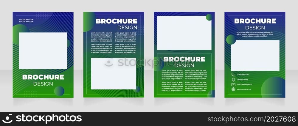 Computer graphics blank brochure layout design. Visual content creation. Vertical poster template set with empty copy space for text. Premade corporate reports collection. Editable flyer paper pages. Computer graphics blank brochure layout design