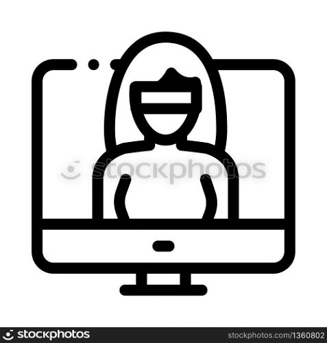 computer hacker icon vector. computer hacker sign. isolated contour symbol illustration. computer hacker icon vector outline illustration