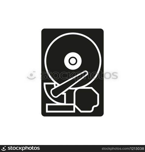 computer hard drive icon on white bacground, vector illustration. computer hard drive icon on white bacground, vector