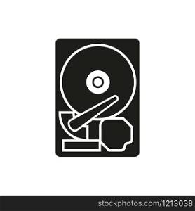 computer hard drive icon on white bacground, vector illustration. computer hard drive icon on white bacground, vector