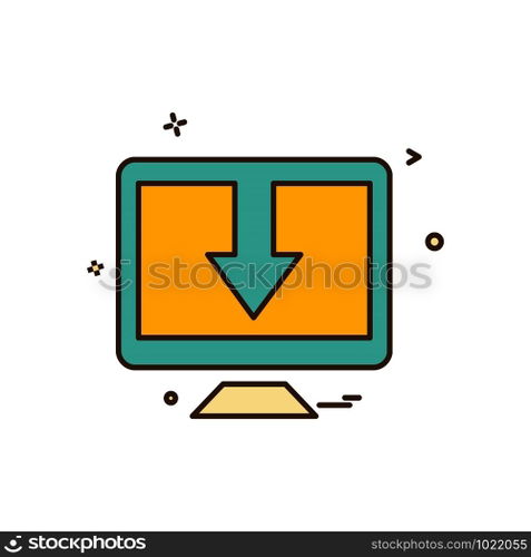 Computer icon design vector