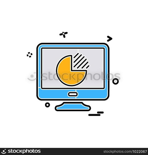Computer icon design vector