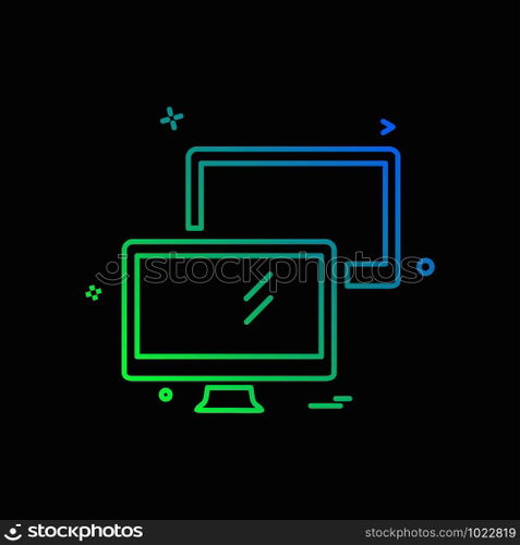 Computer icon design vector