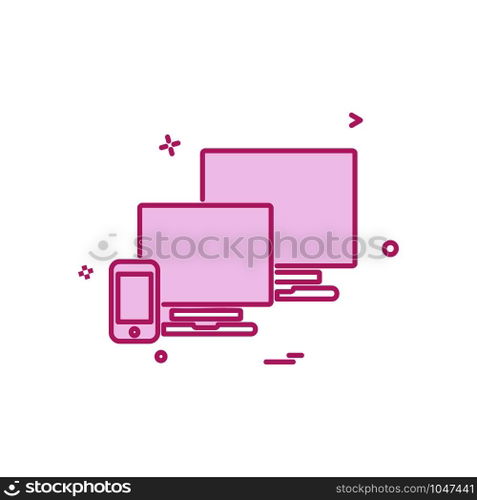 Computer icon design vector