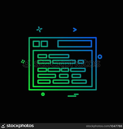 Computer icon design vector