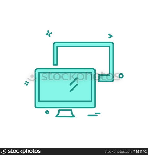 Computer icon design vector