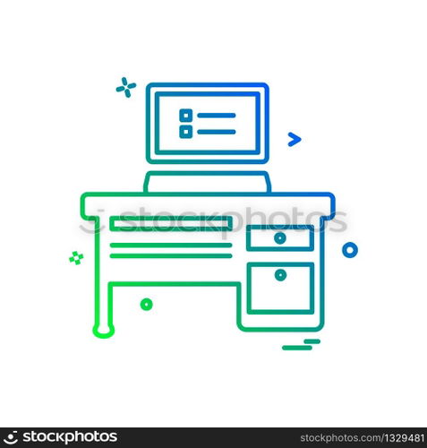 Computer icon design vector
