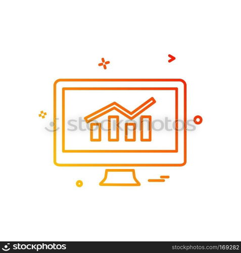 Computer icon design vector