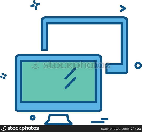 Computer icon design vector