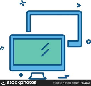 Computer icon design vector