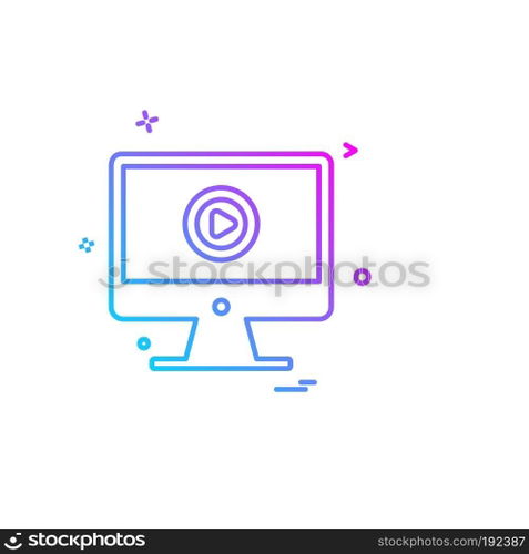 Computer icon design vector 