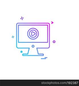 Computer icon design vector 