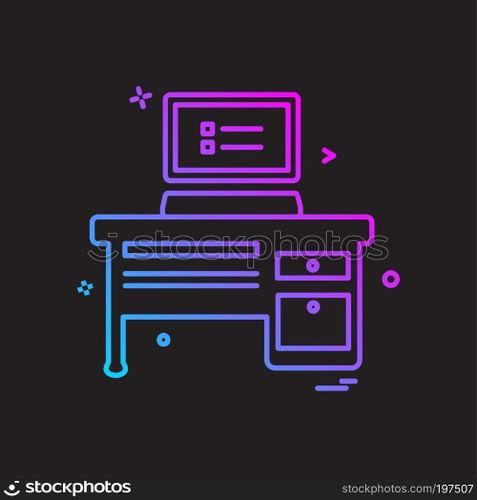 Computer icon design vector