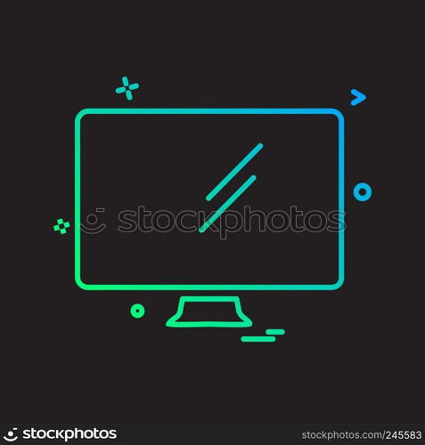 Computer icon design vector