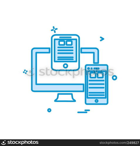 Computer icon design vector