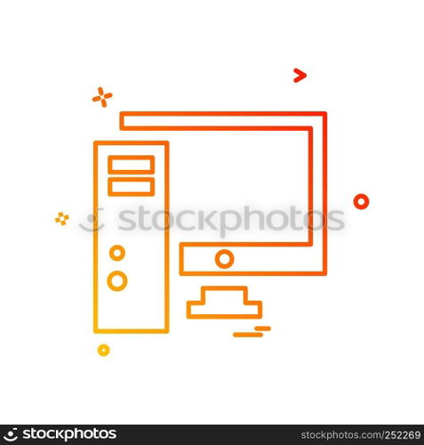 Computer icon design vector
