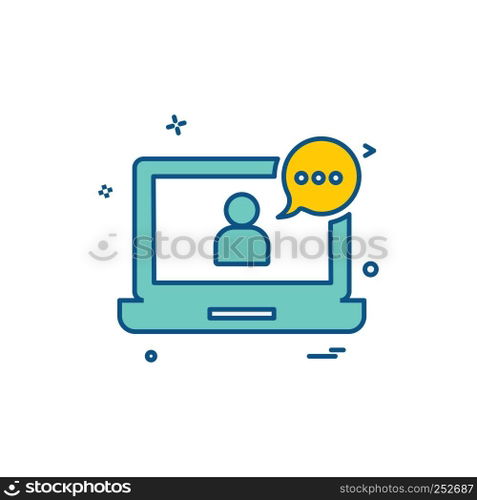 Computer icon design vector