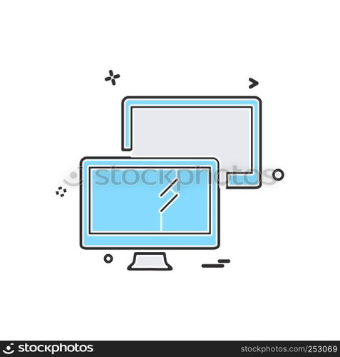Computer icon design vector