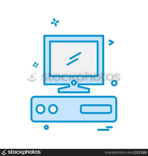 Computer icon design vector