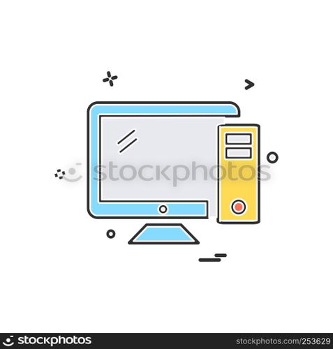 Computer icon design vector