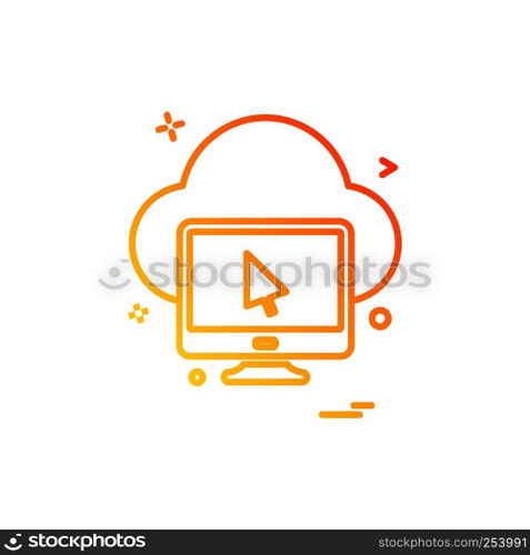 Computer icon design vector