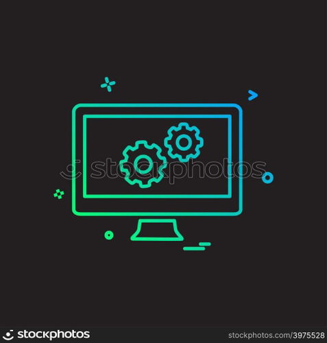 Computer icon design vector