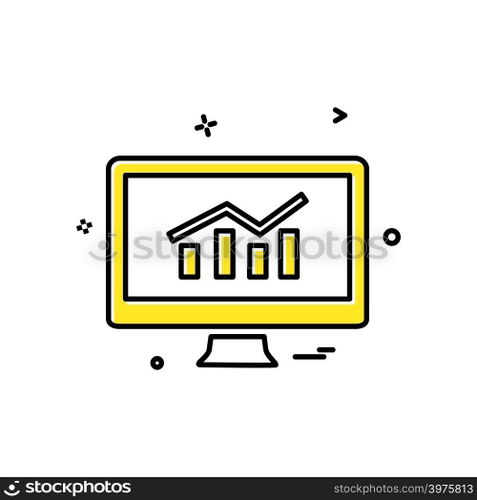 Computer icon design vector