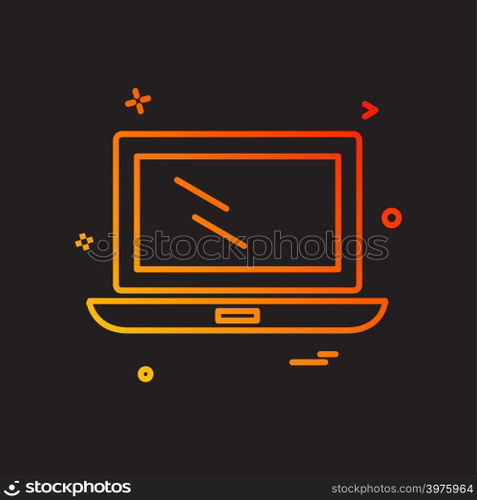 Computer icon design vector