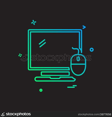 Computer icon design vector
