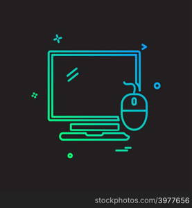 Computer icon design vector