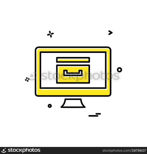 Computer icon design vector