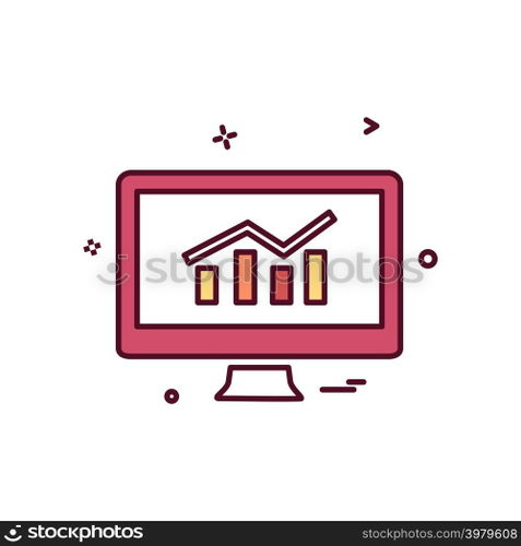 Computer icon design vector
