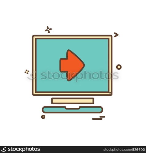 Computer icon design vector