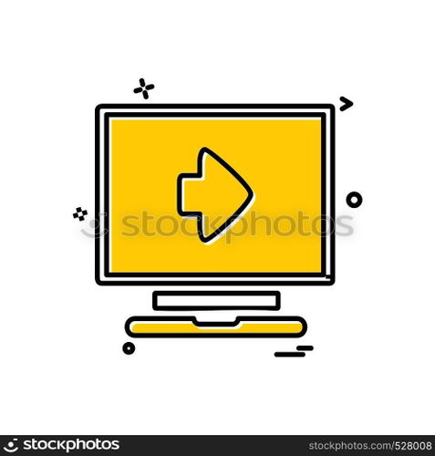 Computer icon design vector