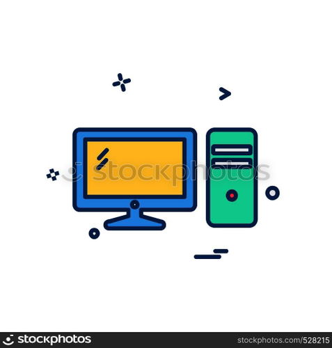 Computer icon design vector