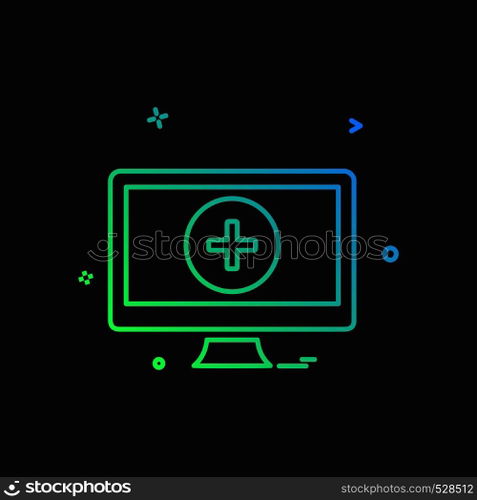 Computer icon design vector