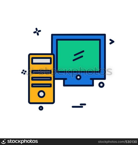 Computer icon design vector