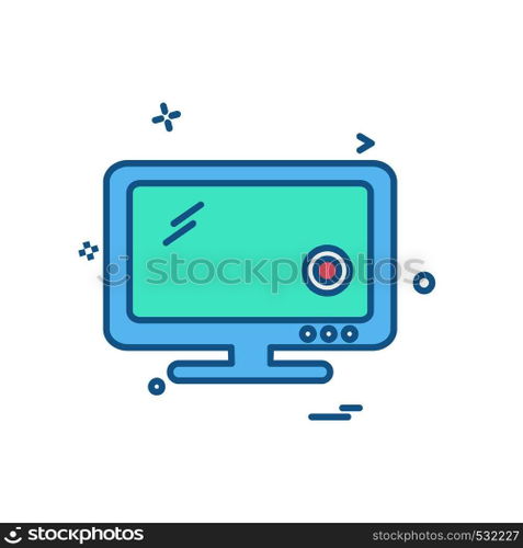 Computer icon design vector