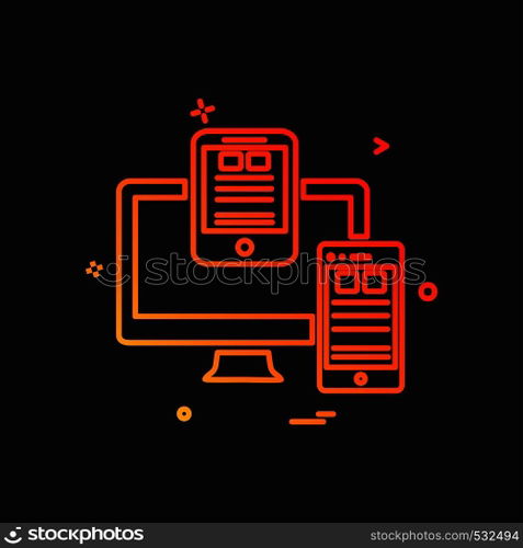 Computer icon design vector