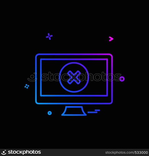 Computer icon design vector