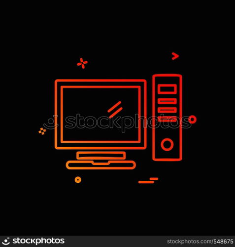 Computer icon design vector