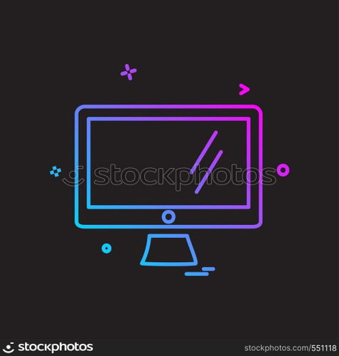 Computer icon design vector