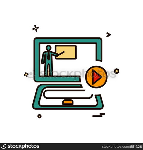 Computer icon design vector