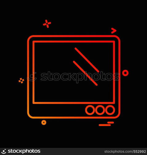 Computer icon design vector