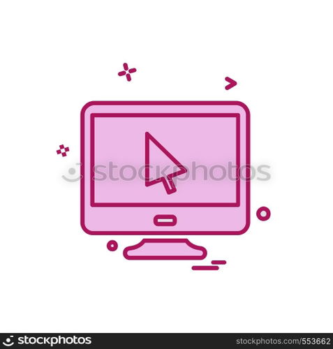 Computer icon design vector