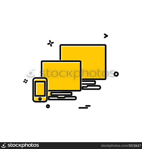 Computer icon design vector