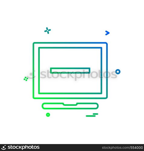 Computer icon design vector
