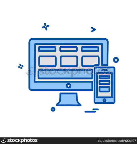 Computer icon design vector