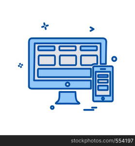 Computer icon design vector
